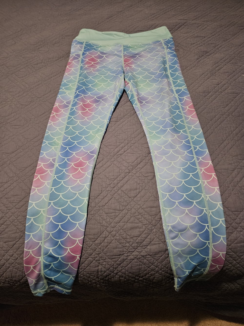 Constantly Varied Gear Pastel Mermaid Scale Leggings - Mint, Pink, Blue
